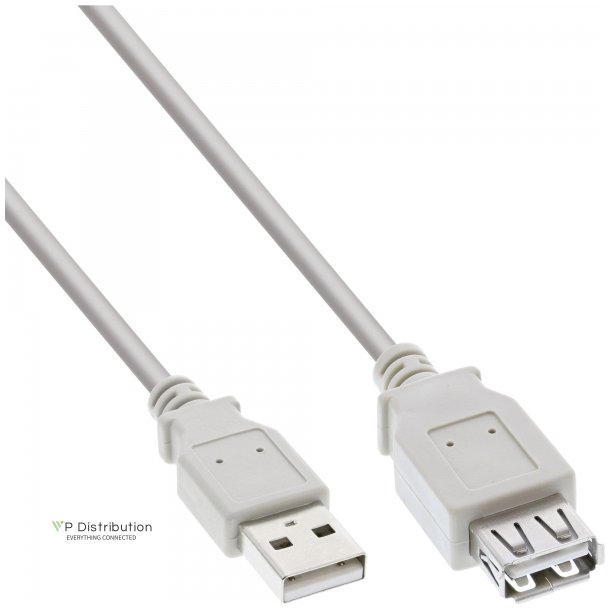 InLine USB 2.0 Extension Cable Type A male to female grey 3m