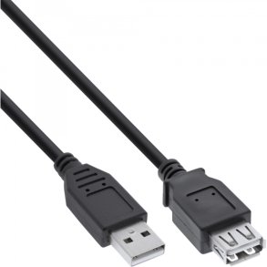 InLine USB 2.0 Extension Cable Type A male to female black 1.8m