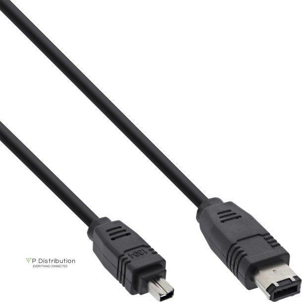 InLine&reg; FireWire 400 1394 Cable 6 to 4 Pin male 1.8m