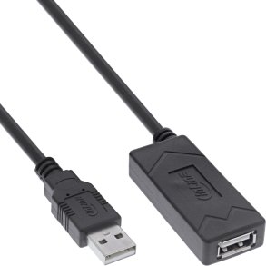 InLine&reg; USB 2.0 active extension, USB-A male/female, 5m