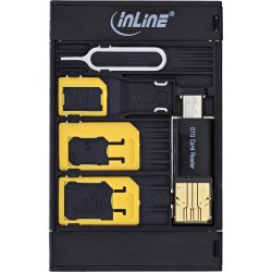 InLine� SIM-BOX Sim Card Adapter &amp; Supply Case with otg cardreader