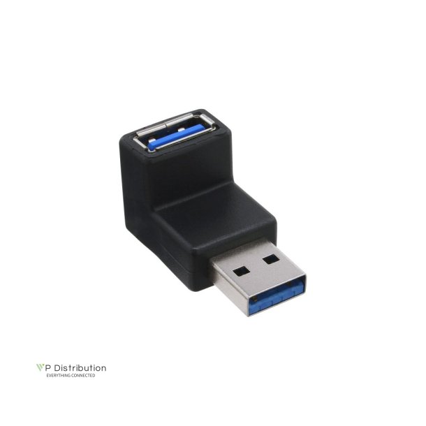 InLine USB 3.0 Adapter Type A male to A female angled 90