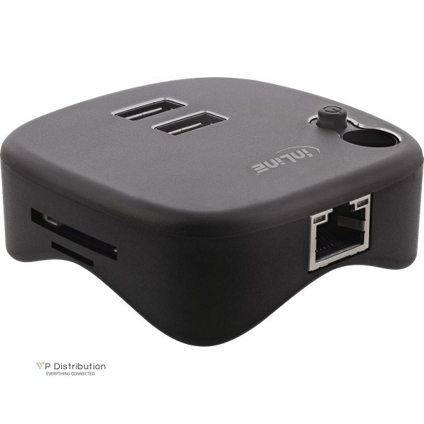 InLine&reg; USB 3.0 Multifunction adapter for Surface, black