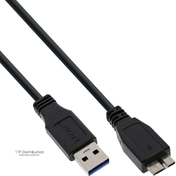 InLine USB 3.0 Cable Type A male to Micro B male black 0.3m