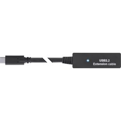 InLine&reg; USB 3.2 Gen.1 active extension, USB-C male to USB-C female, 5m