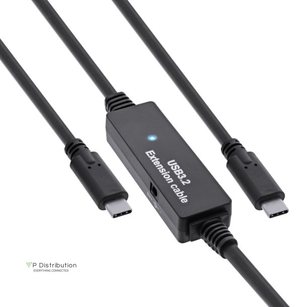 InLine&reg; USB 3.2 Gen.1 active cable, USB-C male to USB-C male, 5m