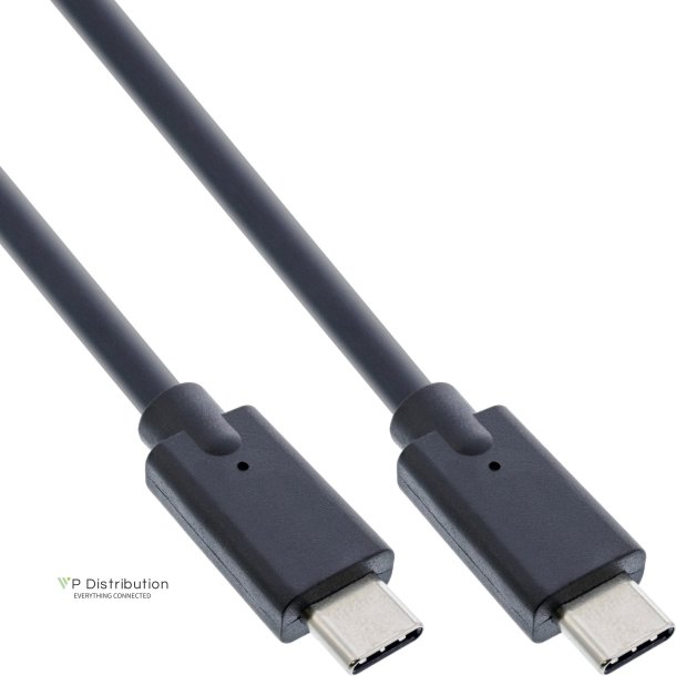 InLine USB 3.2 Gen.2 Cable, USB Type-C male/male, black, 1m