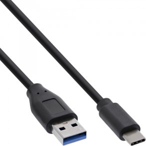InLine USB 3.2 Cable, Type C male to A male, black, 2m