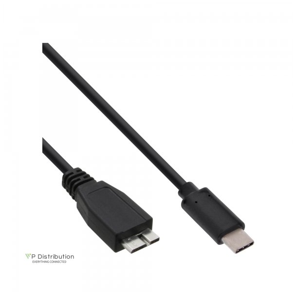 InLine USB 3.1 Cable, Type C male to Micro-B male, black, 2m