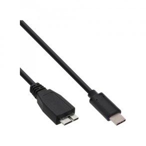 InLine USB 3.1 Cable, Type C male to Micro-B male, black, 0.5m