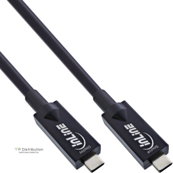 InLine USB 3.2 Gen.2 AOC cable, USB Type-C male/male, black, 3m