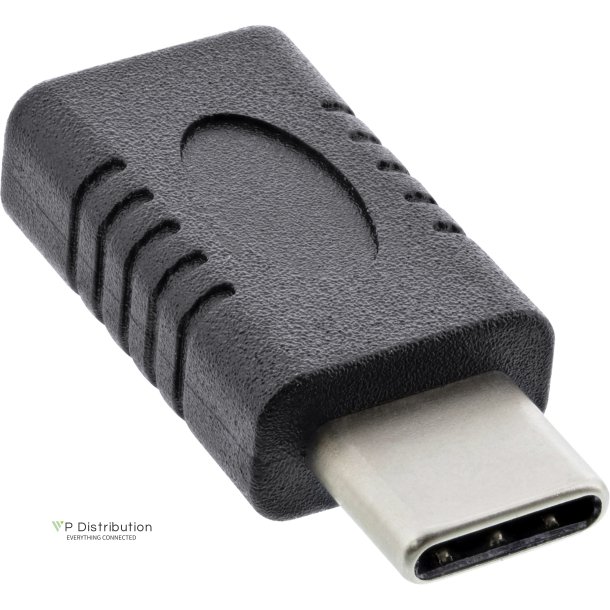 InLine&reg; USB 3.2 Gen.2 Adapter, Type C male to C female, silver