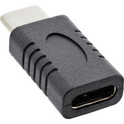 InLine&reg; USB 3.2 Gen.2 Adapter, Type C male to C female, silver