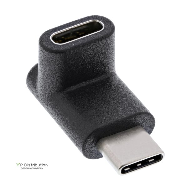 InLine&reg; USB 3.2 Adapter, Type C male to C female, up/down angled (Gen.2)