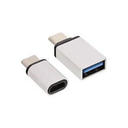 InLine&reg; USB Type-C Adapter-Set, Type C male to Micro-USB female or USB3.0 A female