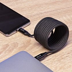 InLine Magnetic USB-C cable, USB-C male/male, 100W, black, 2m