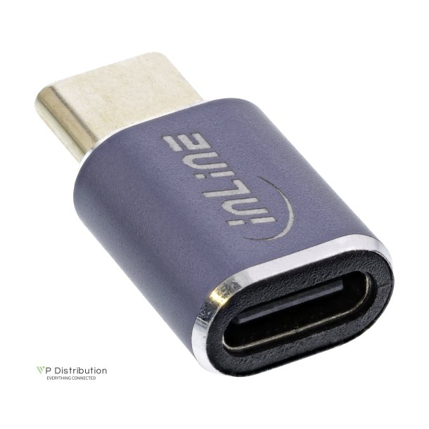 InLine&reg; USB4 Adapter, USB Type-C male/female, aluminium, grey