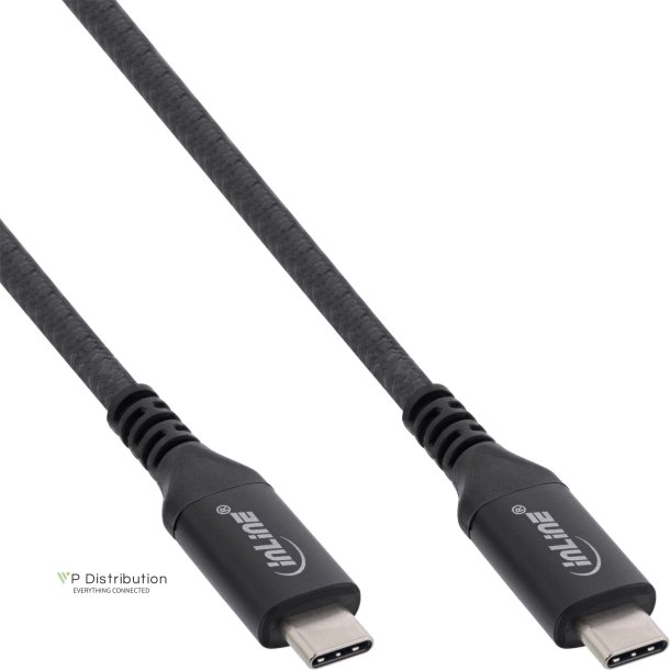 InLine USB4 Cable, USB Type-C male/male, black, 1m