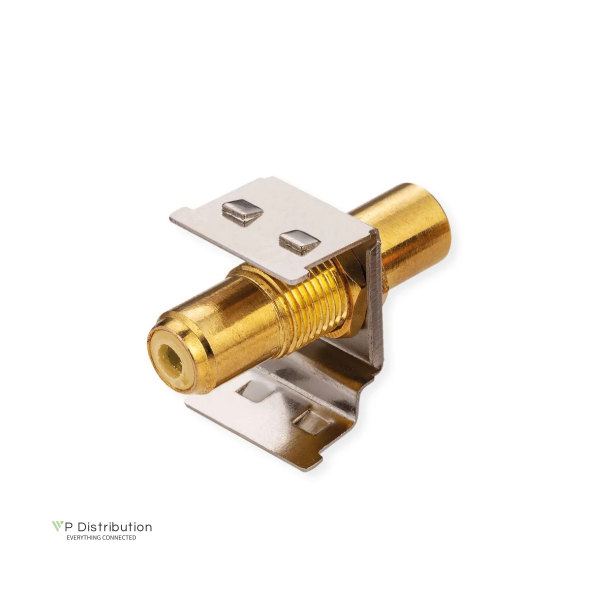 ROLINE RCA Keystone Coupler, Metal, yellow