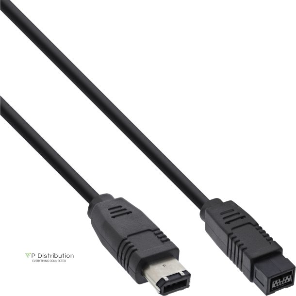 InLine&reg; FireWire 400 to 800 1394b Cable 6 to 9 Pin male 3m