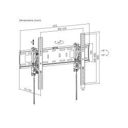 VALUE Heavy-Duty TV Wall Mount <203,2cm, < 75kg, Extension Tilt