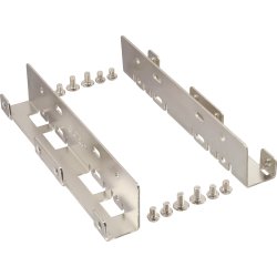 InLine&reg; Two 2.5" HDD / SSD to 3.5" size bracket kit only bracket and screws