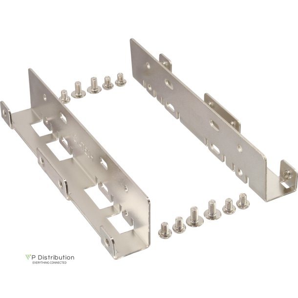 InLine&reg; Two 2.5" HDD / SSD to 3.5" size bracket kit only bracket and screws