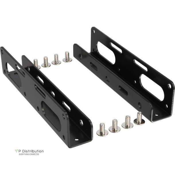 InLine&reg; 2.5" HDD / SSD to 3.5" HDD size Bracket Kit only Bracket and Screws black