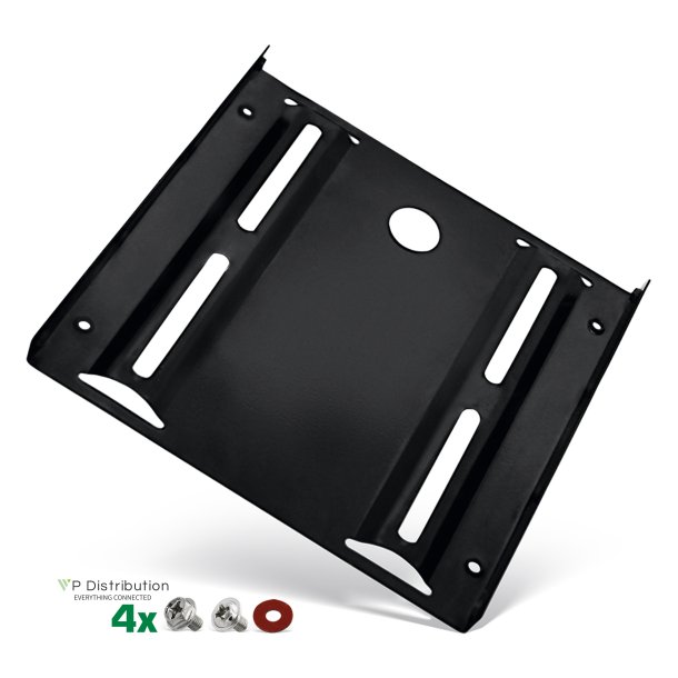 InLine&reg; HDD/SSD mounting frame, 2,5" to 3,5", with screws, black