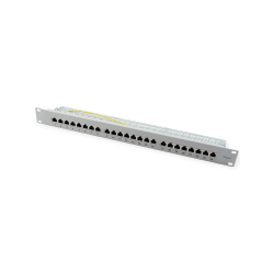 VALUE 19" Patchpanel, Cat6A/Cl.EA, 24 Ports, STP, grey