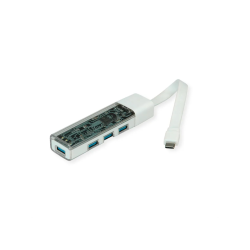 ROLINE USB3.2 Gen1 Hub 4x USB-A Ports, USB A+C Cable
