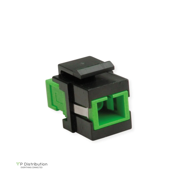 ROLINE Keystone Adapter W/SC SIMPLEX, Black+LIME Green