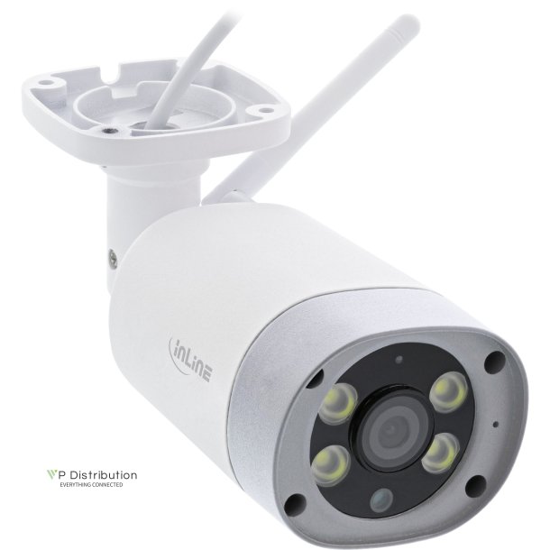 InLine&reg; Smart Home HD Outdoorcamera with LED lights, IP66