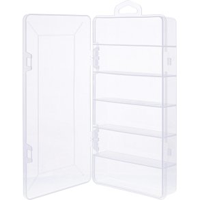 InLine® Small Components Box, 6 compartments, 206x107x33mm, transparent