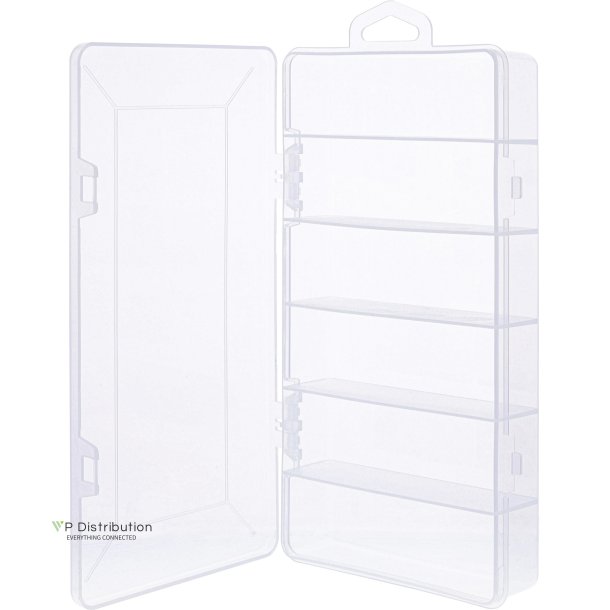 InLine&reg; Small Components Box, 6 compartments, 206x107x33mm, transparent