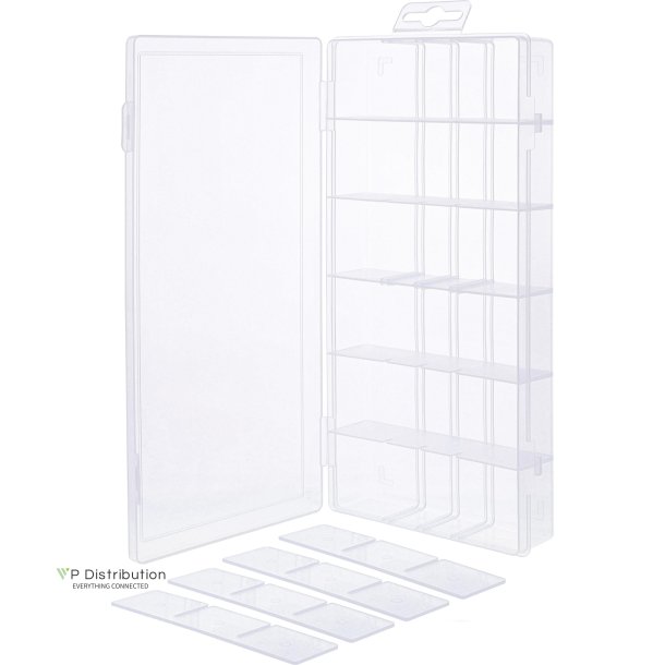 InLine&reg; Small Components Box, 18 compartments, 207x110x27mm, transparent