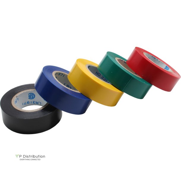 InLine&reg; Electrical Tape 5 Pack 18mm x 9m multiple colors
