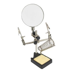InLine® Soldering Stand with magnifier and soldering iron bracket