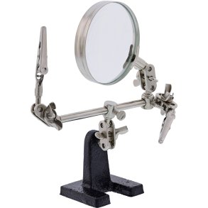 InLine® Third hand, with magnifying glass