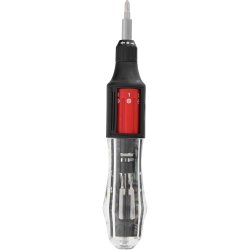 InLine&reg; Ratchet screwdriver 10in1 mini, with Bit quick change system and magnetic bit holder