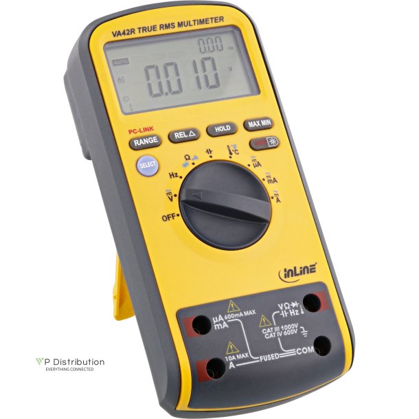 InLine&reg; Multimeter Dual-Display, with PC connection via USB, CAT III / CAT IV