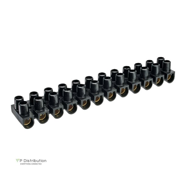 InLine&reg; Terminal Strip 6mm&sup2; 12 Port black 10 pcs.