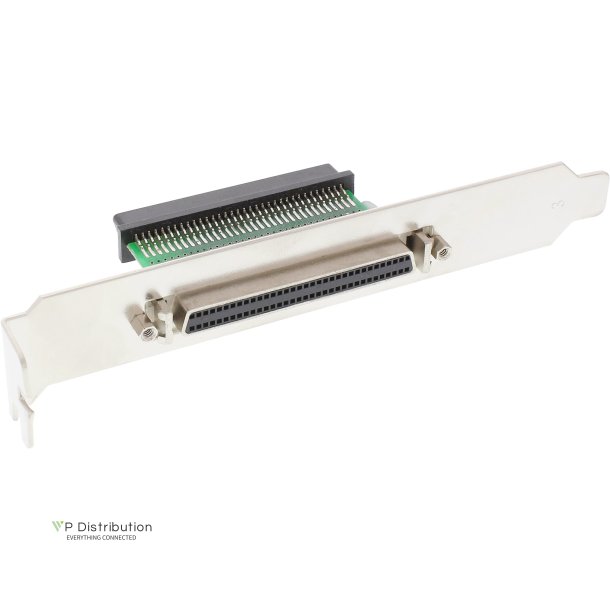 InLine&reg; SCSI III U320 Slot Bracket 68 Pin mini Sub-D female to female interior to exterior