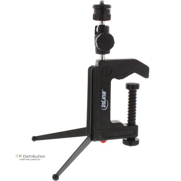 InLine&reg; Portable Mini-Tripod for digital cameras with comfortable locking 19cm