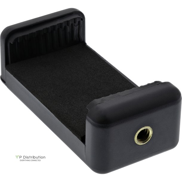 InLine&reg; Universal Mobile Phone Mount for Selfie Stick Tripods black