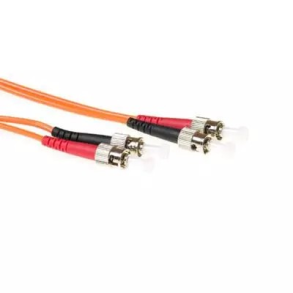 ACT 50 meter LSZH Multimode 50/125 OM2 fiber patch cable duplex with ST connectors