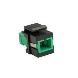 ROLINE Keystone Adapter W/SC SIMPLEX, Black+Green
