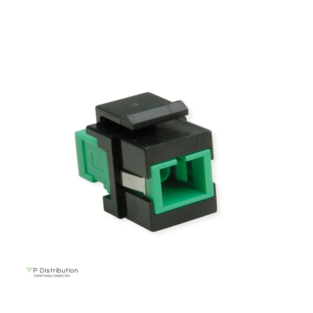 ROLINE Keystone Adapter W/SC SIMPLEX, Black+Green