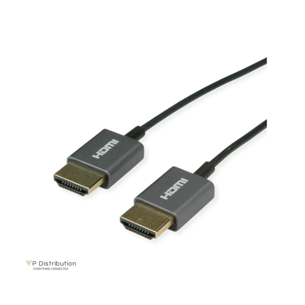 ROLINE HDMI Coaxial Cable, Ultra Slim 4K60, M/M, 2m