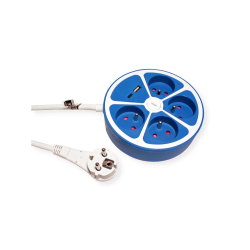 ROLINE UTE Table Power Strip 4x, +Sw. 1x A + 1x C, CEE7/7, Blue, 1.5m